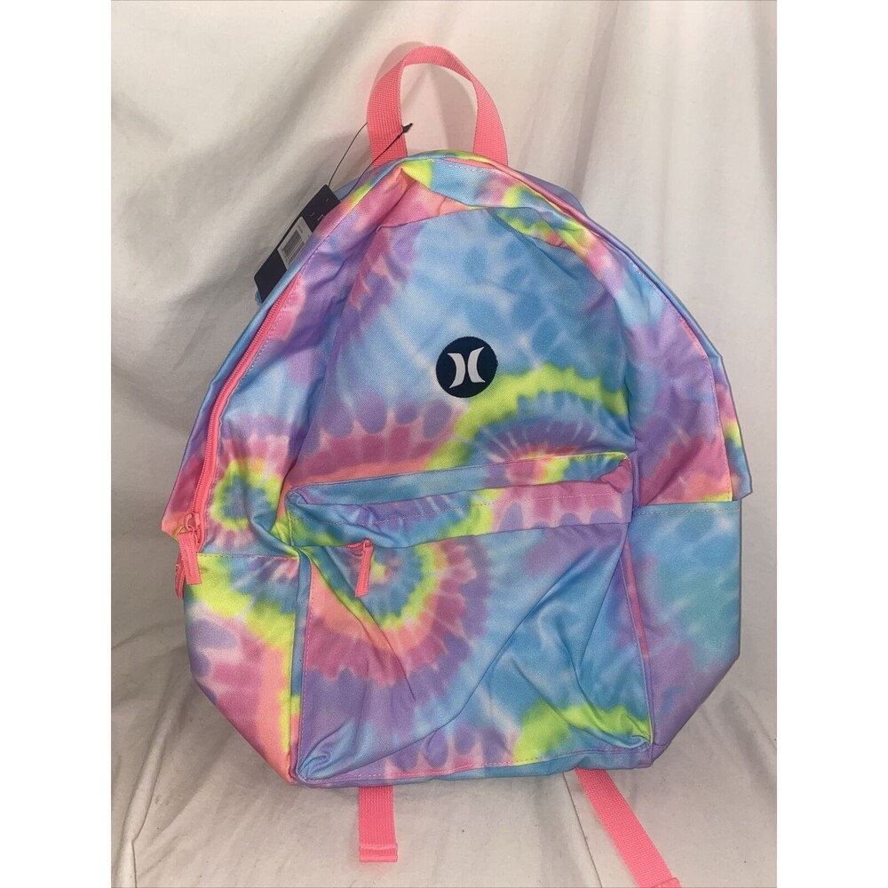 New Hurley Tie Dye Laptop Backpack 2 Pocket School bottle comfort